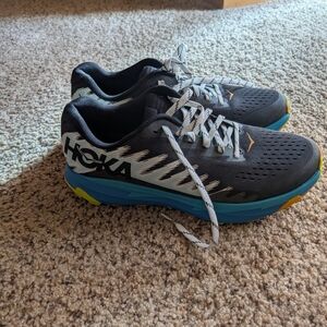 Hoka Women's Black and Teal Athletic Shoes
